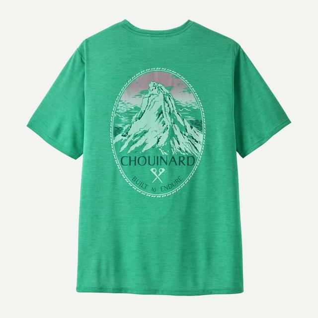 Patagonia Mens Cool Cap Daily Graphic Shirt chouinard crest: aqua stone/light aqua stone x-dye