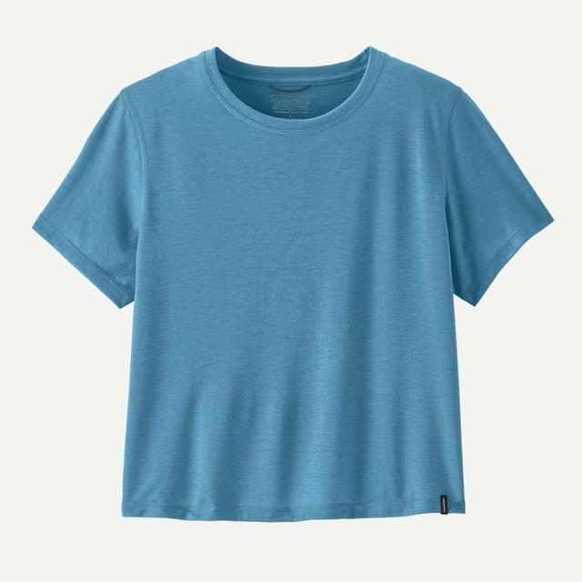 Patagonia Pat W Cap Cool Trail Cropped Shirt Shore Blue