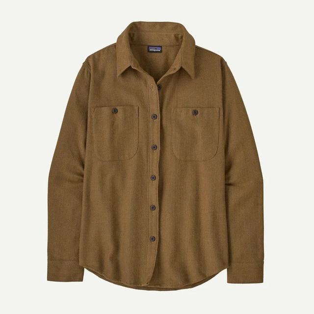 Patagonia Womens Fjord Flannel Shirt tundra twill: den brown