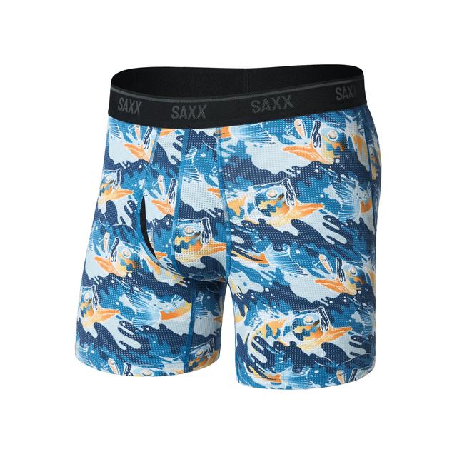 Saxx Mens Quest Boxer Brief big mouth bass/blue