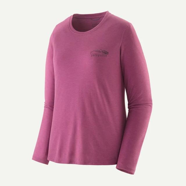 Patagonia Pat W Ls Cap Cool Trail Shirt Stratapeaks: Faded Magenta