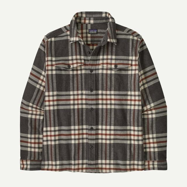 Patagonia Mens Long Sleeve Fjord Flannel Shirt catch: ink black