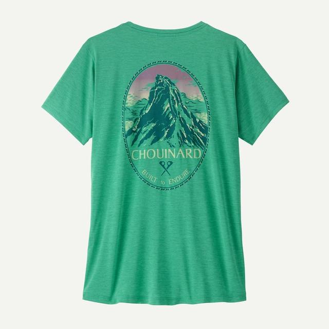 Patagonia Womens Cap Cool Daily Graphic Shirt chouinard crest: aqua stone/light aqua stone x-dye