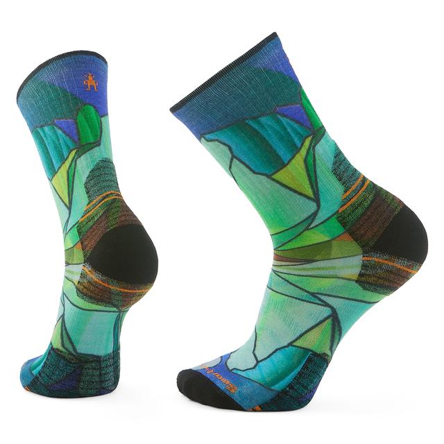 Smartwool Sw M Hike Tc Mirror Mountain Print Crew Socks Capri