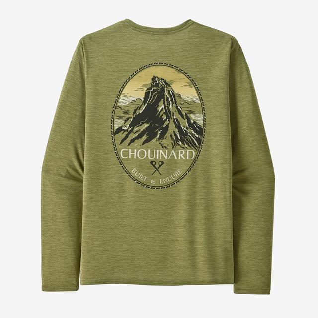 Patagonia Pat M Ls Cap Cool Daily Graphic Shirt Chouinard Crest: Buckhorn Green X-Dye