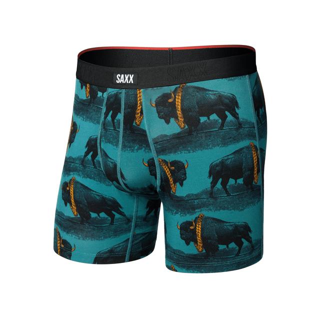 Saxx Vibe Xtra Soft Comfort Boxer Briefs Bison Bling-Seascape