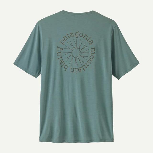Patagonia Mens Cool Cap Daily Graphic Shirt spoke stencil: blue sage/light blue sage x-dye
