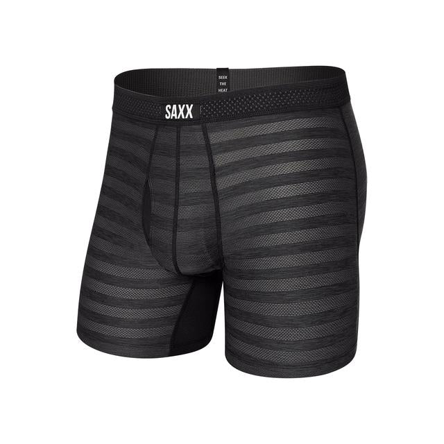 Saxx Droptemp Cooling Mesh Boxer Briefs Black Heather