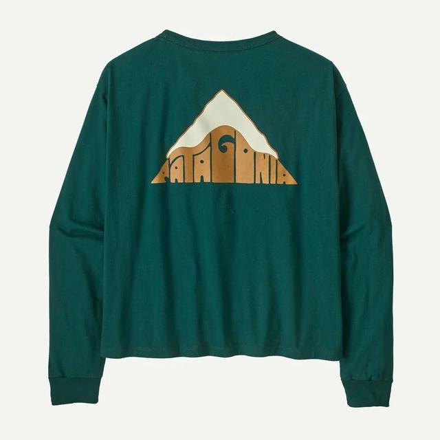 Patagonia Pat W Ls Driftways Easy Cut Organic Tee Cascade Green