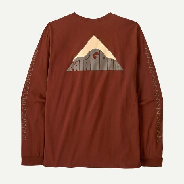 Patagonia Mens Pat M Ls Driftways Organic T-shirt Dried Vanilla