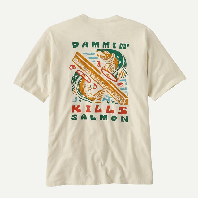 Patagonia Pat M Take A Stand Responsibili-tee Dammin' Kills: Birch White