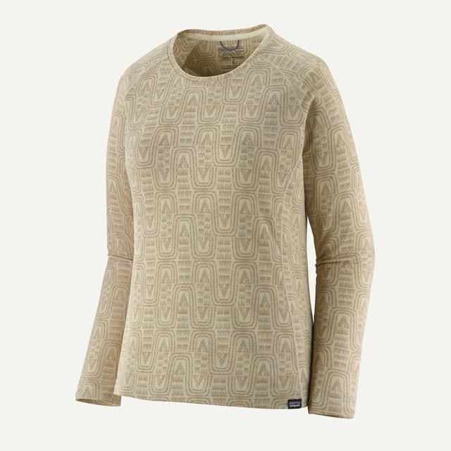 Patagonia Womens Capilene Midweight Crew flow: dyno white