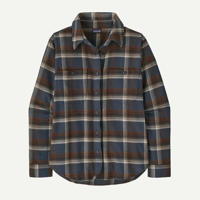 Patagonia Womens Fjord Flannel Shirt cozy cabin: smolder blue