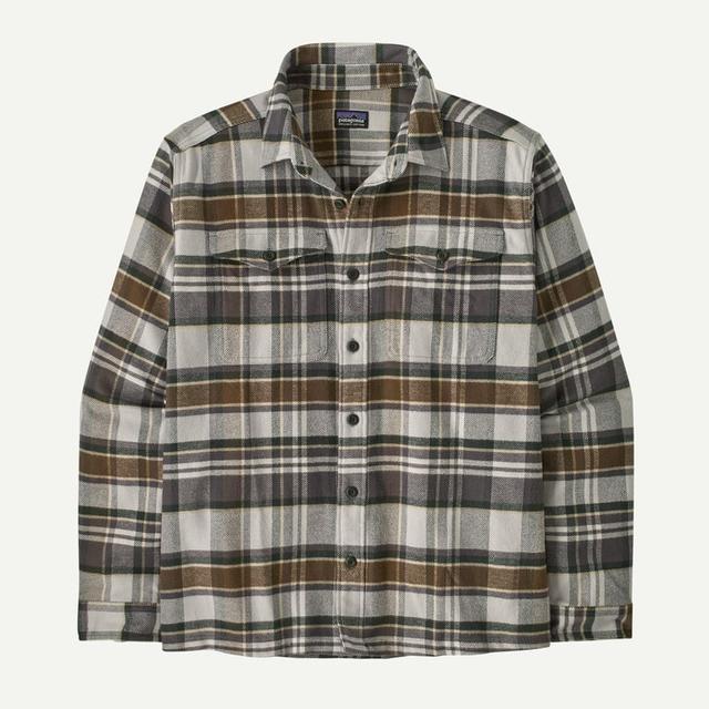 Patagonia Mens Long Sleeve Fjord Flannel Shirt blizzard: salt grey