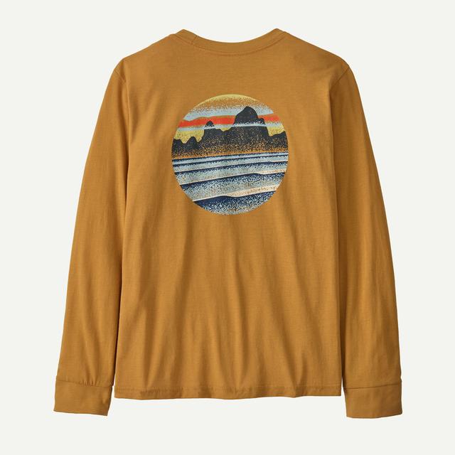 Patagonia Pat K Ls Skyline Stencil Tee Talon Gold