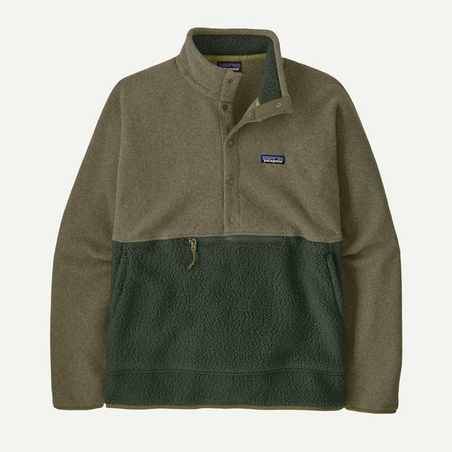 Patagonia Mens Pat M Retro Pile Hz Snap Po Old Growth Green