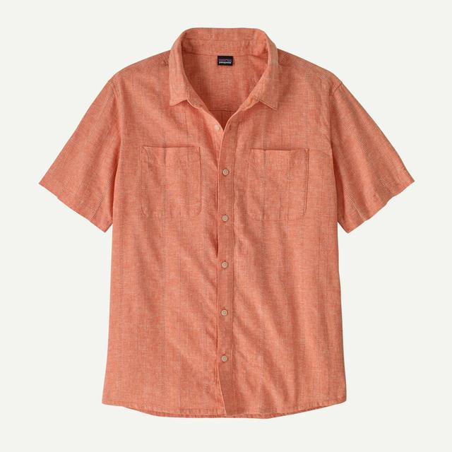 Patagonia Mens Back Step Shirt swell dobby: coal orange