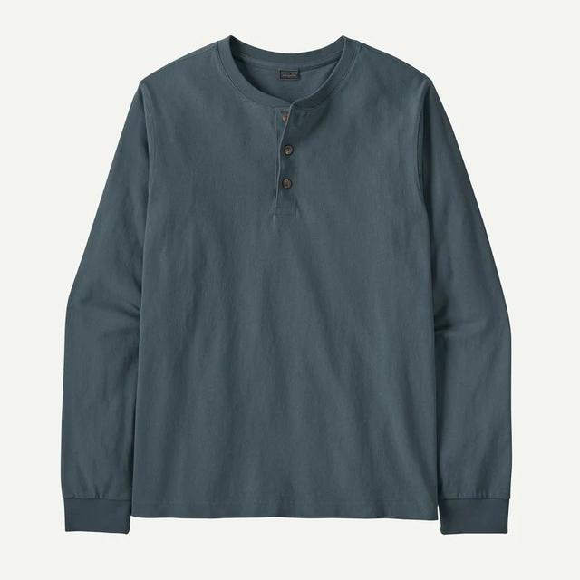 Patagonia Mens Pat M Ls Henley Shirt Summit Blue