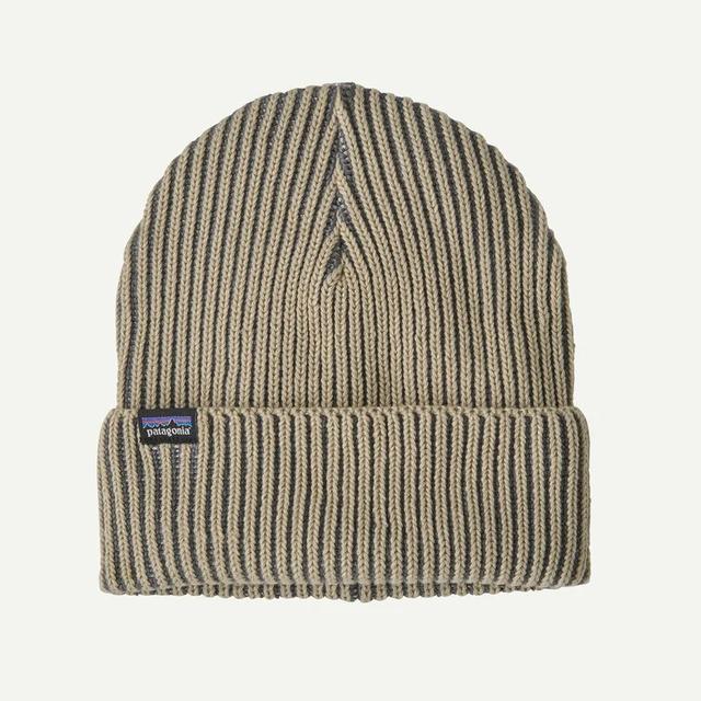 Patagonia Fishermans Rolled Beanie contrast stripe: weathered stone