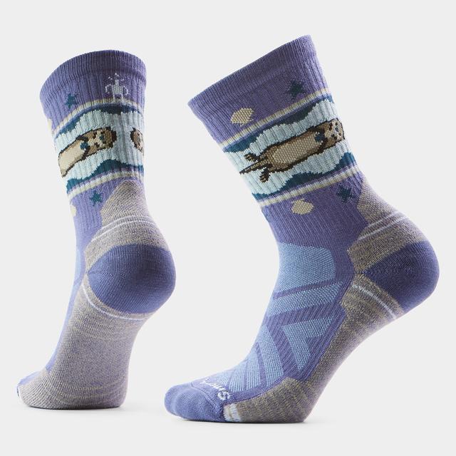 Smartwool Mens Sw W Hike Lc Otter Float Crew Socks Nightfall Blue