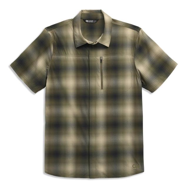 Outdoor Research Astroman Short Sleeve Sun Shirt Ranger Green Plaid