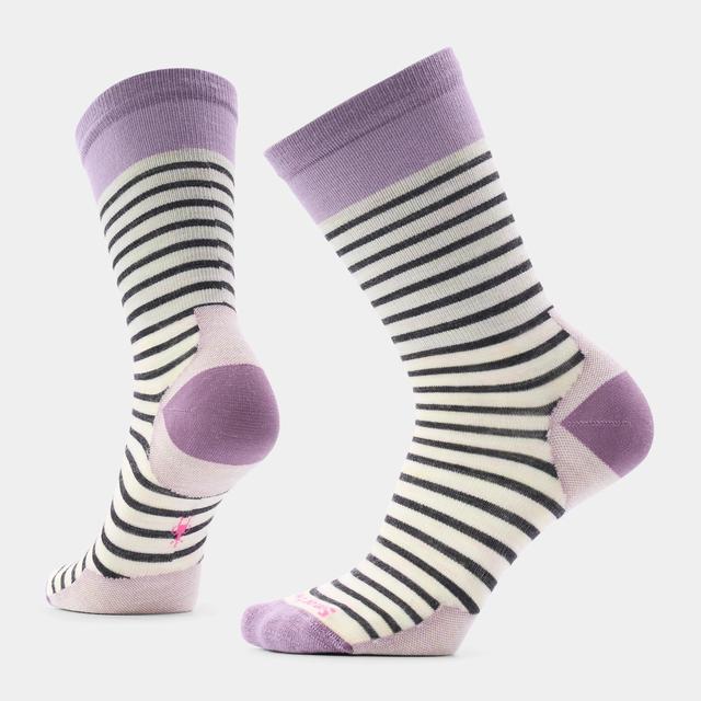 Smartwool Everyday Pin Stripe Crew Socks Purple Dawn