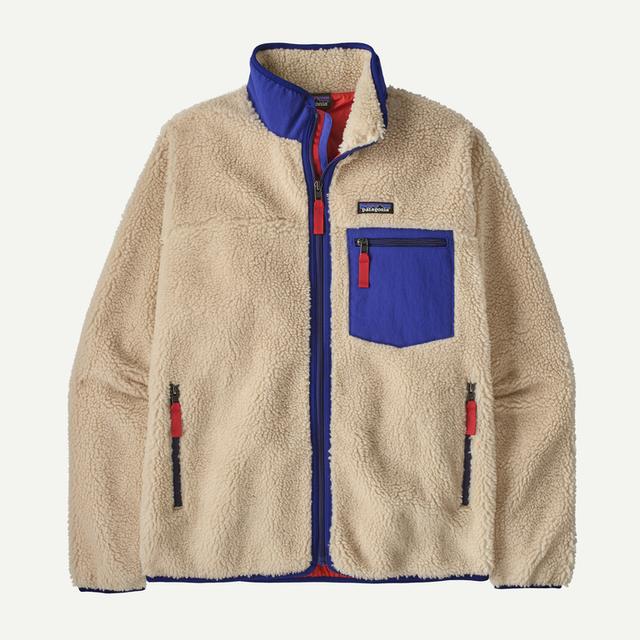 Patagonia Mens Classic Retro-X Jacket dark natural w/cobalt blue