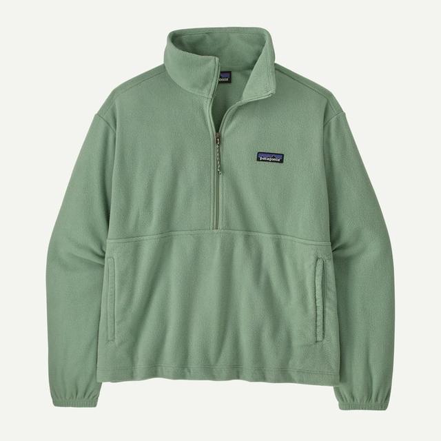 Patagonia Womens Micro D Half Zip Fleece Pullover ellwood green