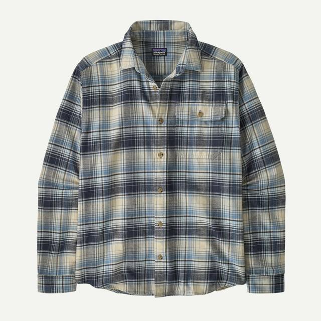 Patagonia Mens Pat M Ls Lw Fjord Flannel Shirt Foggy: Virtually Blue