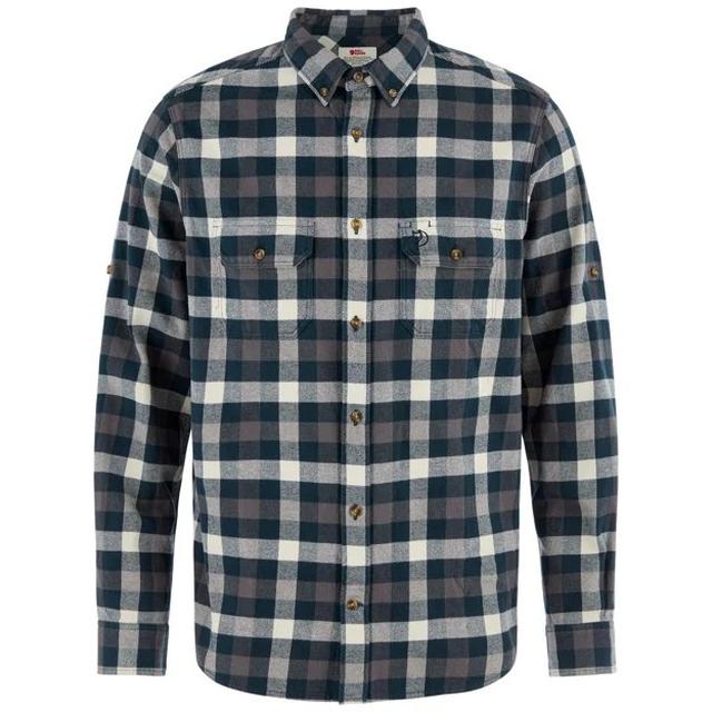 Fjallraven Mens Fr M Skog Relaxed Shirt Dark Navy/Chalk White