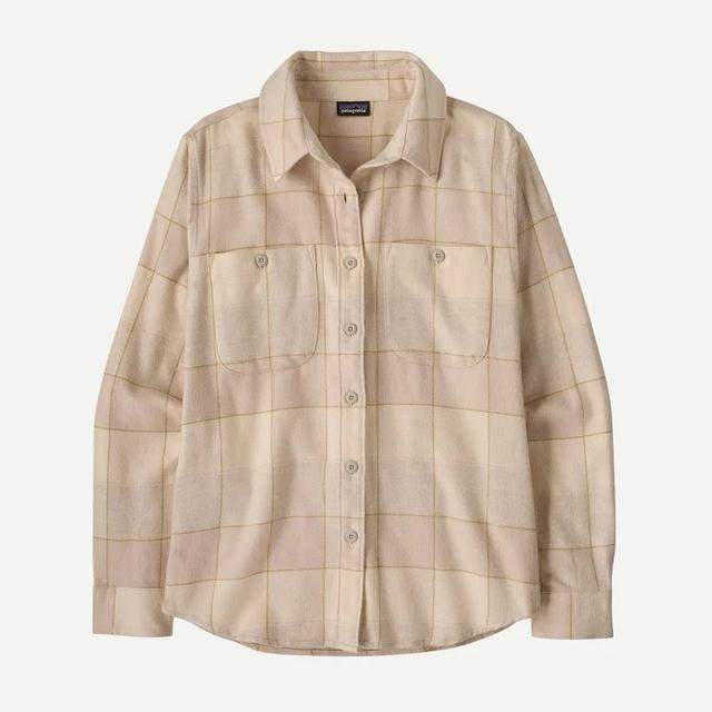 Patagonia Womens Fjord Flannel Shirt snow owl: rutabaga white
