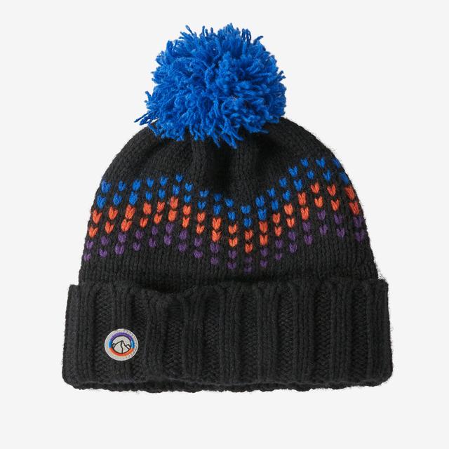 Patagonia Pat W Snowbelle Beanie Wavy Dot: Black