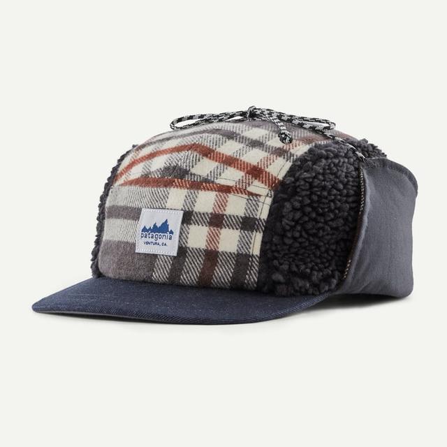 Patagonia Mens Range Earflap Cap catch: ink back / l