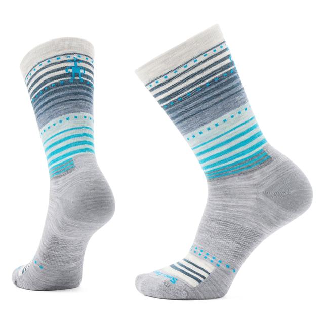 Smartwool Sw W Everyday Stitch Stripe Crew Light Gray