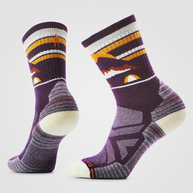 Smartwool Womens Light Cushion Mountain Moon Crew Purple Iris