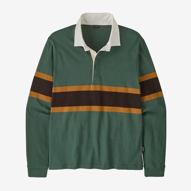 Patagonia Mens Pat M Ls Rugby Shirt Rugby Big: Canopy Green