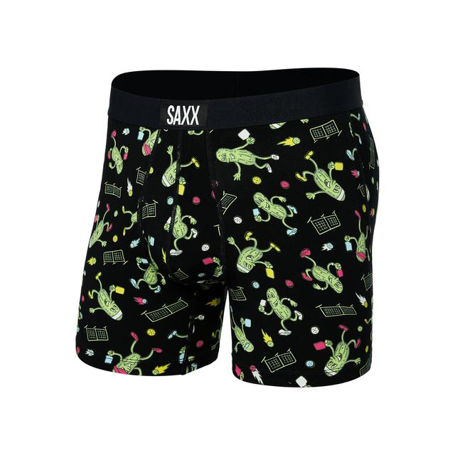 Saxx Mens Ultra Super Soft Boxer Brief Pickleball/Black