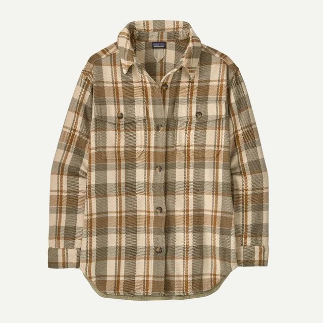 Patagonia Womens Fjord Loft Overshirt Jacket mountain goat: rutabaga white