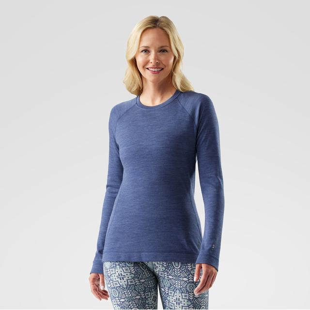 Smartwool Womens Classic Thermal Merino Base Layer Crew Nightfall Blue Heather
