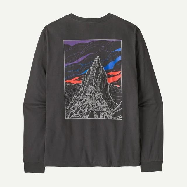 Patagonia Mens Pat M Ls Cloud Crag T-shirt Ink Black