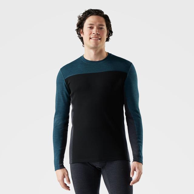Smartwool Mens Classic Thermal Merino Baselayer Colorblock Crew Twilight Blue/Black