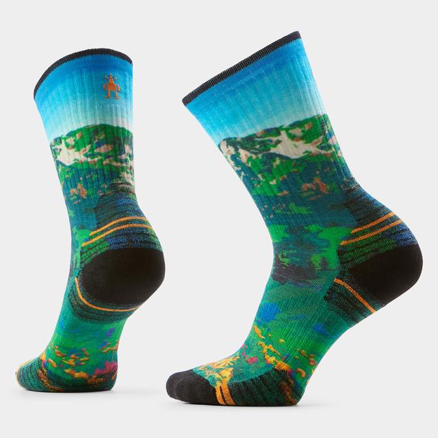Smartwool Mens Sw W Hike Tc Mountain Lake Print Crew Socks Capri