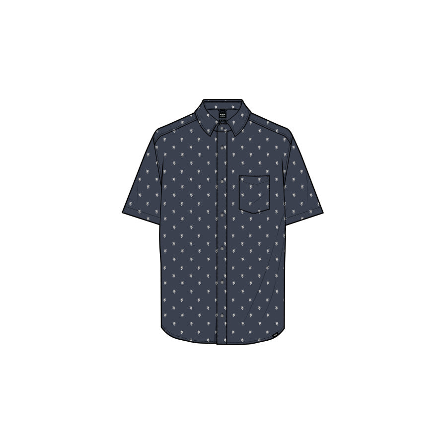 Prana Metador Ss Shirt NAUTICAL PALM TREES