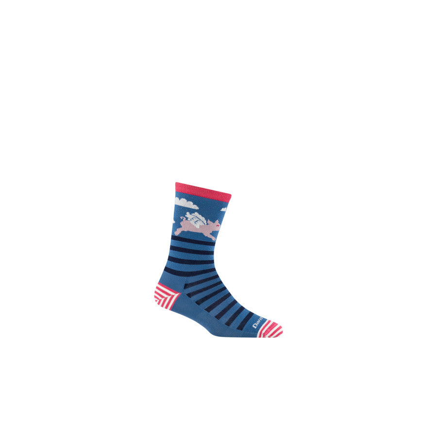 Darn Tough Vermont Dt W 6037 Animal Haus Crew Lw Piggy Blue