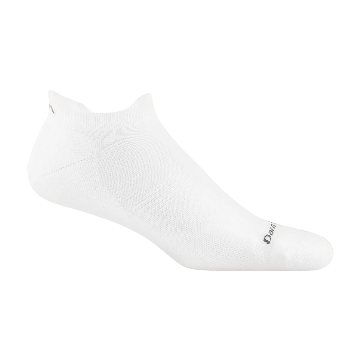 Darn Tough Mens Run No Show Tab Ultra Light Cushion White