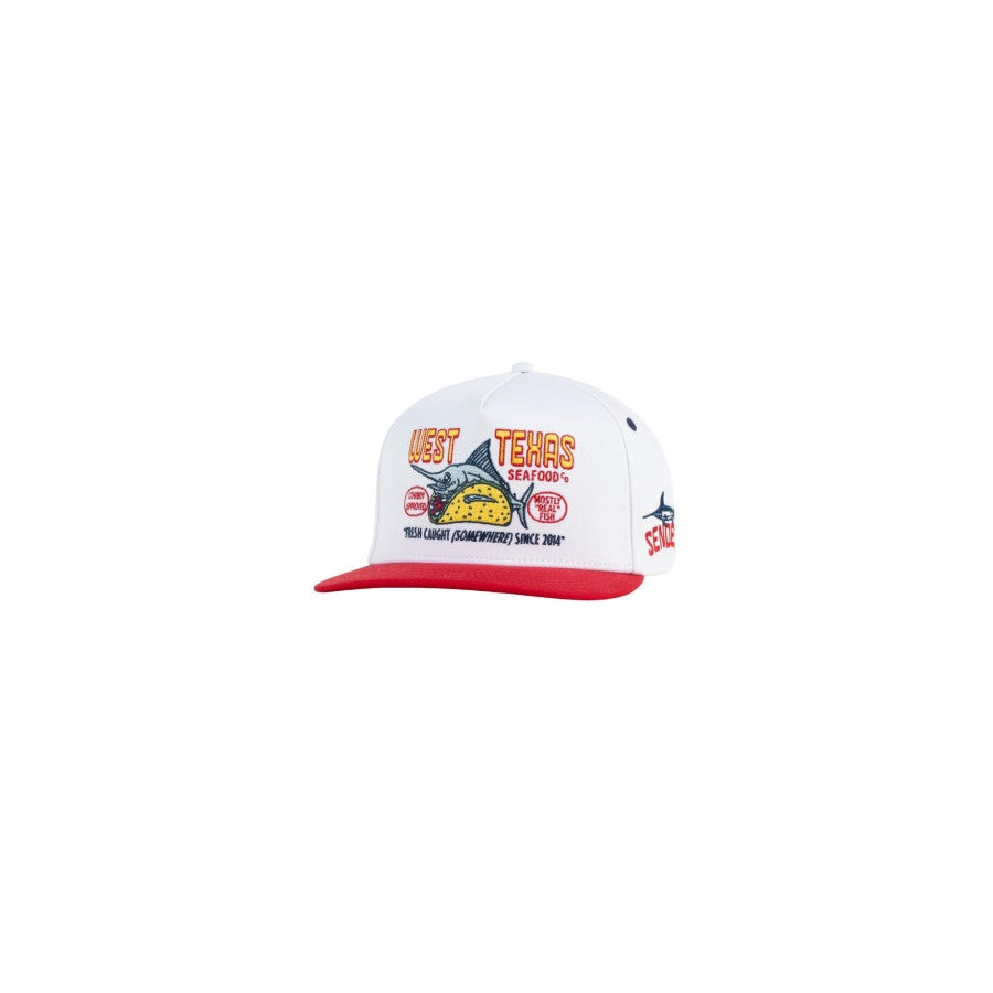 Sendero Provisions Co. Sendero U West Texas Seafood Hat White/Red