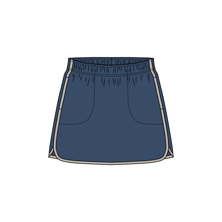 Prana Railay Scallop Skort BLUFF BLUE