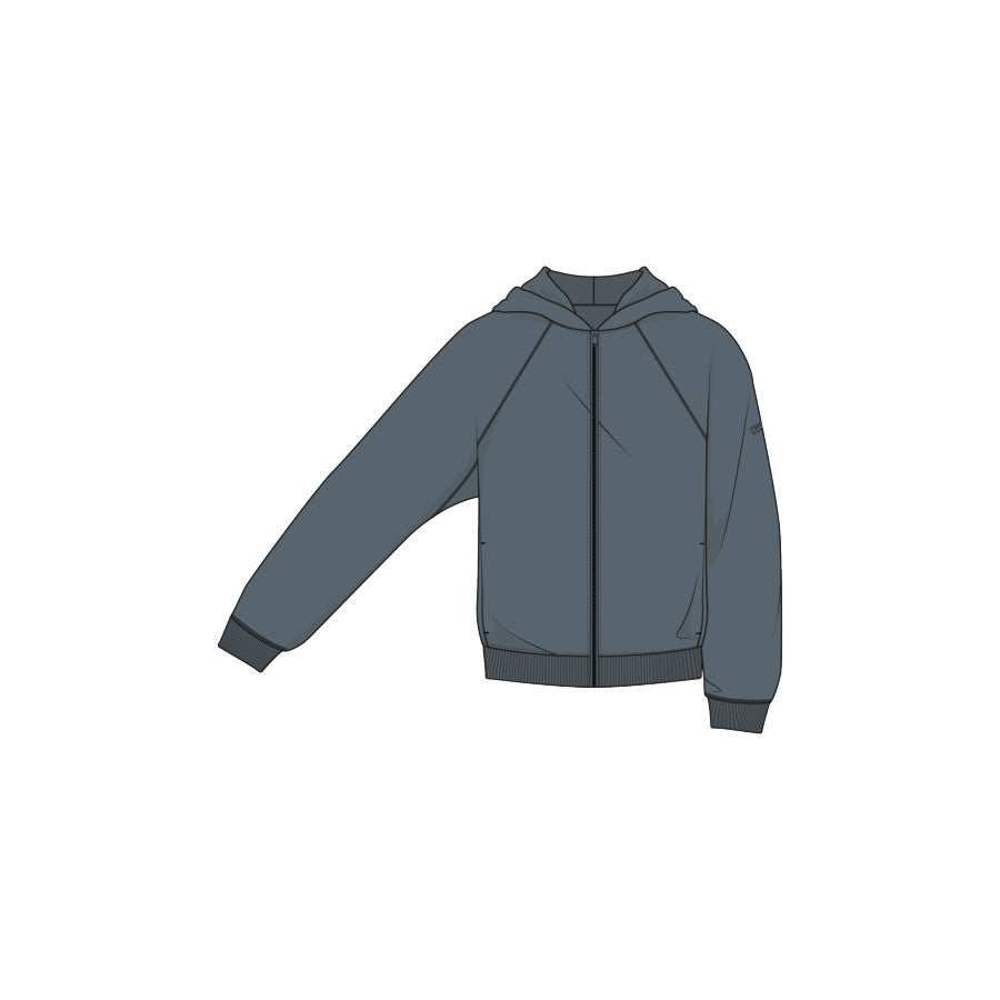 Prana Prana M Dreamterry Fz Hoodie Grey Blue