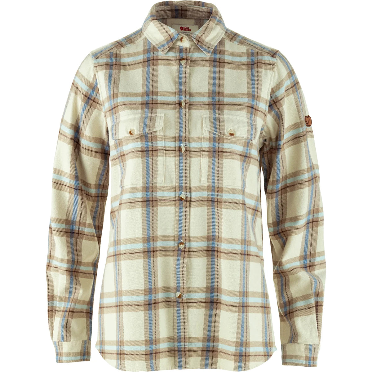 Fjallraven Womens Ovik Heavy Flannel Shirt Chalk White/Fossil