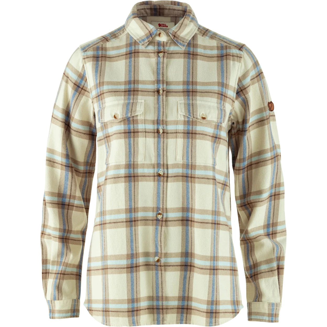 Fjallraven Womens Ovik Heavy Flannel Shirt Chalk White/Fossil